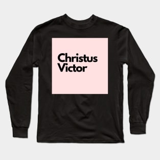 Christus Victor, pink Long Sleeve T-Shirt